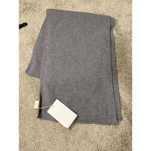 New The‎ Slow Label 100% Merino Wool Knitted Scarf, Grey, OS